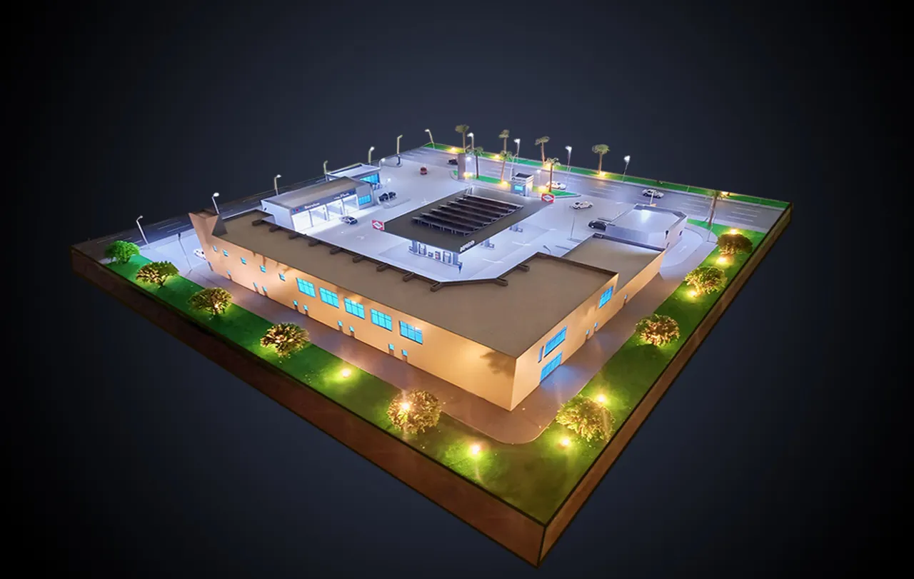 A Fuel Station Scale Model