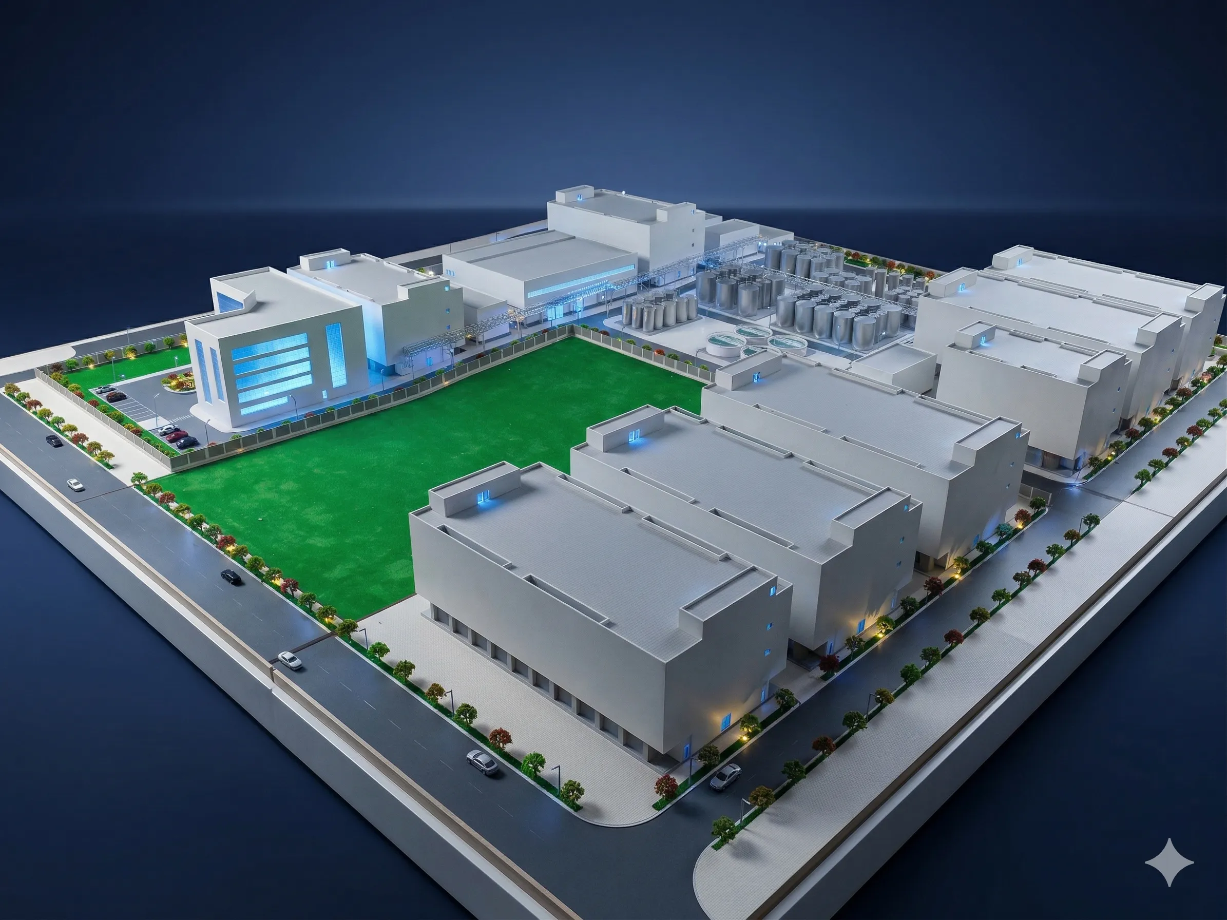 Pharmaceutical Raw Materials Factory Scale Model